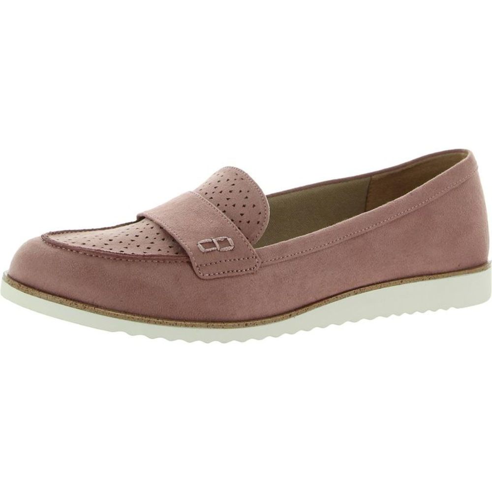 LifeStride Womens Zaza Pink Laser Cut Slip On Moccasins Loafers Shoes NWT